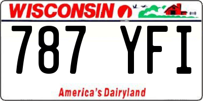 WI license plate 787YFI