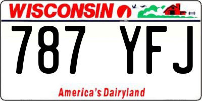 WI license plate 787YFJ