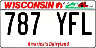WI license plate 787YFL