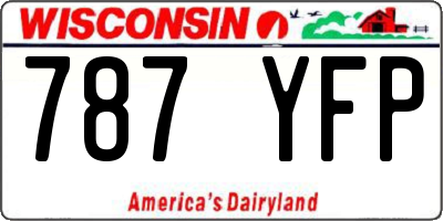 WI license plate 787YFP