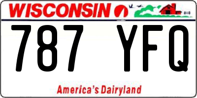 WI license plate 787YFQ