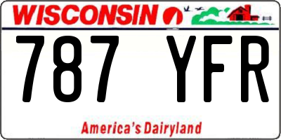 WI license plate 787YFR