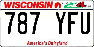 WI license plate 787YFU