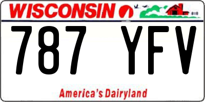 WI license plate 787YFV
