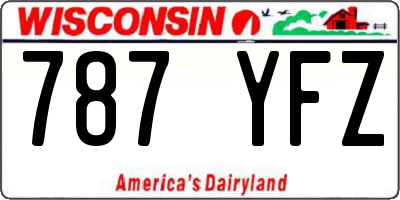 WI license plate 787YFZ
