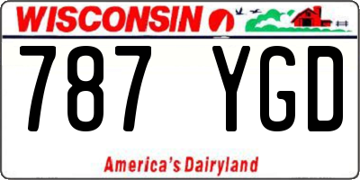 WI license plate 787YGD