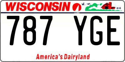WI license plate 787YGE