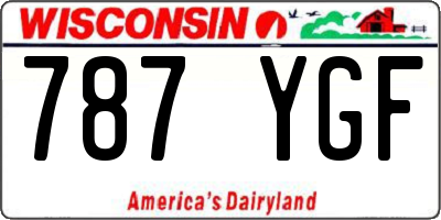 WI license plate 787YGF