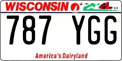 WI license plate 787YGG