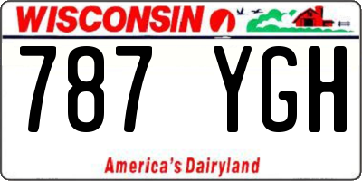 WI license plate 787YGH
