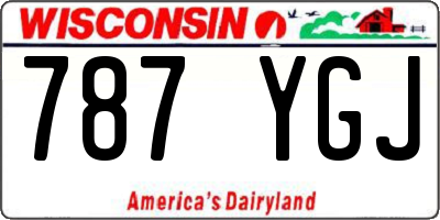 WI license plate 787YGJ