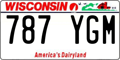WI license plate 787YGM