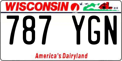 WI license plate 787YGN