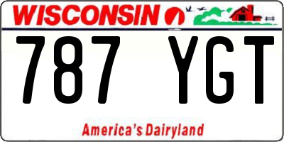 WI license plate 787YGT