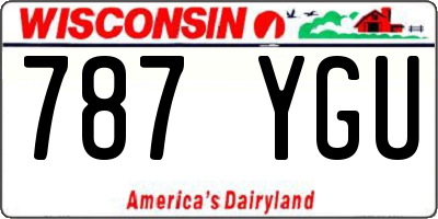 WI license plate 787YGU