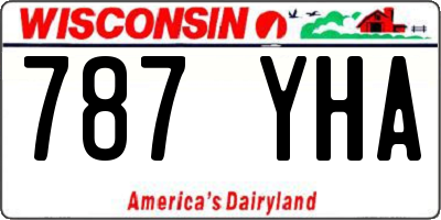 WI license plate 787YHA