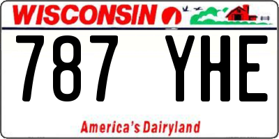 WI license plate 787YHE