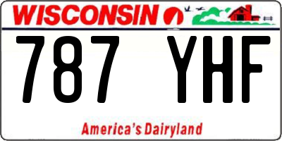 WI license plate 787YHF