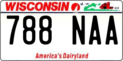 WI license plate 788NAA