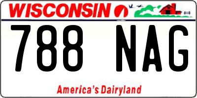 WI license plate 788NAG