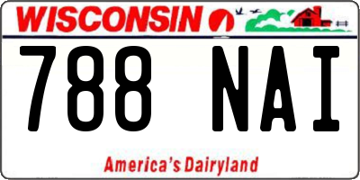 WI license plate 788NAI