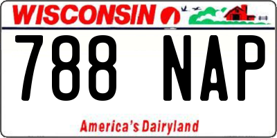 WI license plate 788NAP