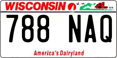 WI license plate 788NAQ