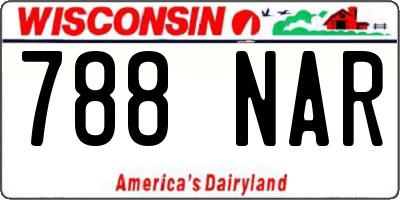 WI license plate 788NAR