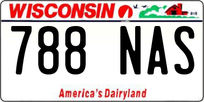 WI license plate 788NAS