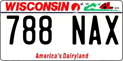 WI license plate 788NAX