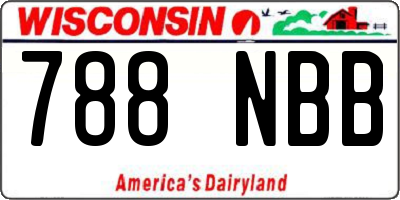WI license plate 788NBB