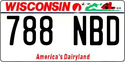 WI license plate 788NBD