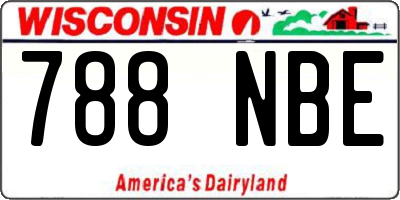WI license plate 788NBE