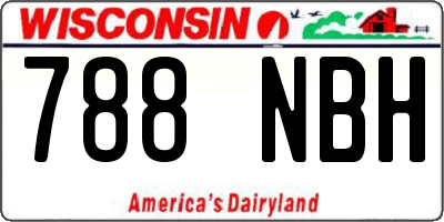 WI license plate 788NBH