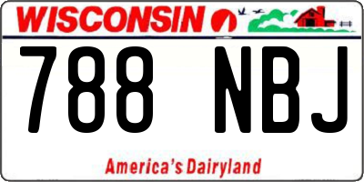 WI license plate 788NBJ