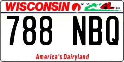WI license plate 788NBQ