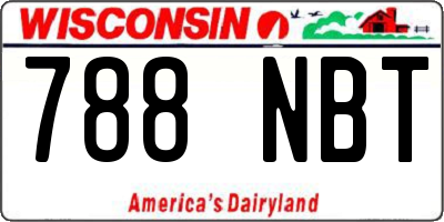 WI license plate 788NBT