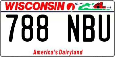 WI license plate 788NBU