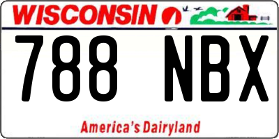 WI license plate 788NBX