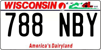 WI license plate 788NBY