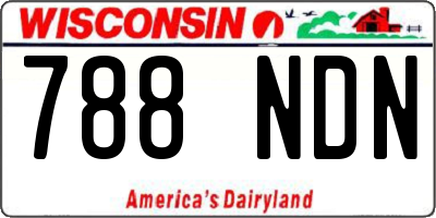 WI license plate 788NDN