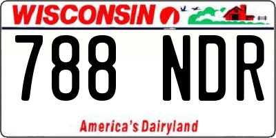 WI license plate 788NDR