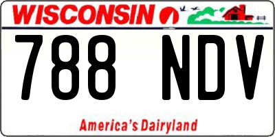 WI license plate 788NDV