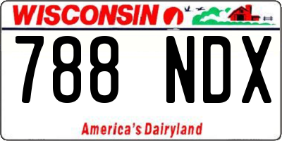 WI license plate 788NDX