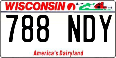 WI license plate 788NDY
