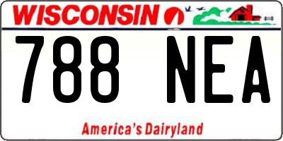 WI license plate 788NEA
