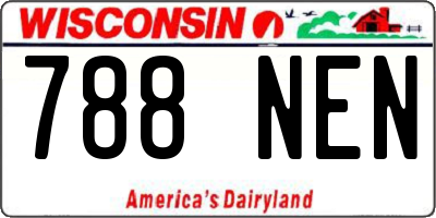 WI license plate 788NEN