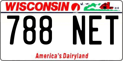 WI license plate 788NET