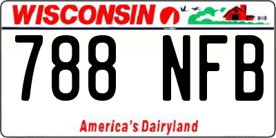 WI license plate 788NFB