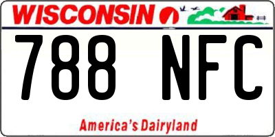 WI license plate 788NFC